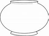 Fish Coloring Bowl Empty Fishbowl Clip Printables Blank Print Pages Amazing Royalty Vector sketch template