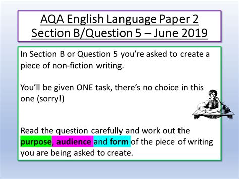 english language paper  question  aqa english language paper