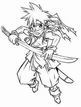 Trigger Chrono Coloring Pages Template Lineart sketch template