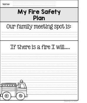 fire safety worksheets  elementary  heart teachers pay teachers