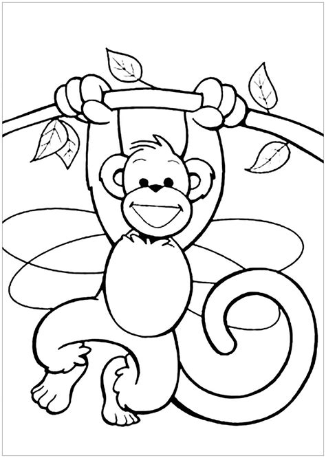 ideas  coloring monkey coloring page