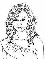 Coloring Pages People Swift Taylor Famous Singers Print Realistic Adults Women Printable Color Album Adult Colouring Coloring4free Singer Girl Woman sketch template