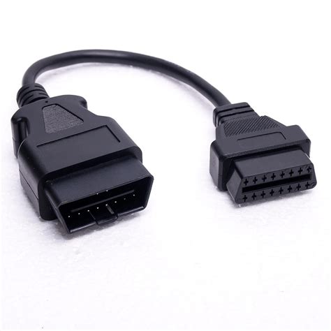 obd ii cable  pin obd  splitter adapter extension cable male  dual female connector