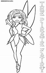 Pirate Fairy Coloring Colorings sketch template