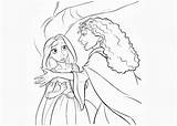 Rapunzel Coloring Mother Gothel Pages sketch template
