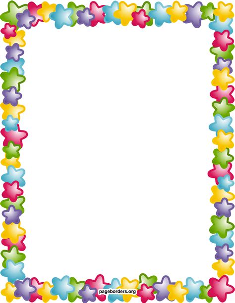 star page borders clipartsco