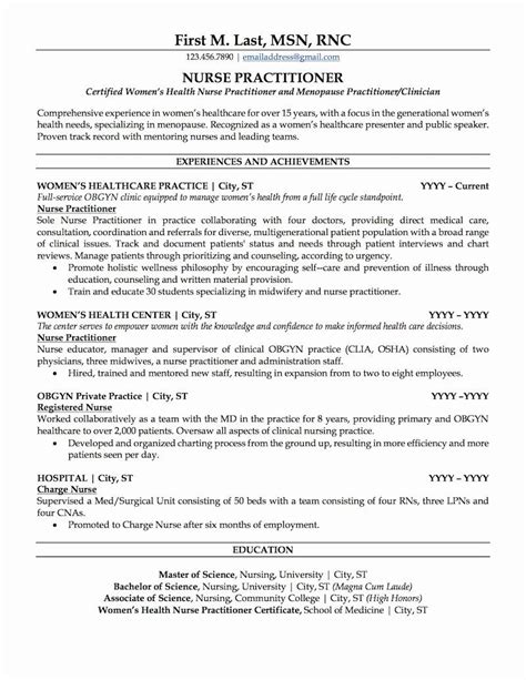 graduate nurse resume examples fresh nurse practitioner resume