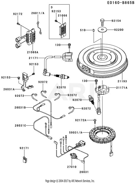 kawasaki fxv es  stroke engine fxv parts diagram  electric equipment