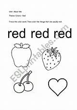 Red Color Worksheet Worksheets Preview sketch template