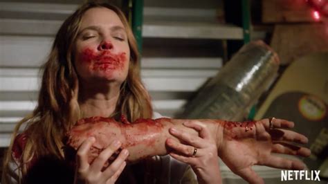 Watch Drew Barrymore Play A Soccer Mom Turned Flesh Eating Zombie In