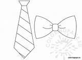 Bow Tie Coloring Template Mens Pages sketch template