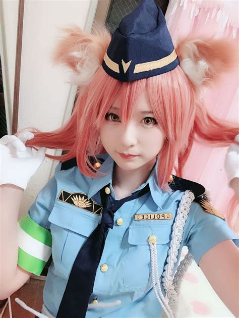 [習呆呆] fgo tamamo policewoman みさ呆呆 fg 玉藻婦警 [第1页] cosplay美女私密写真集