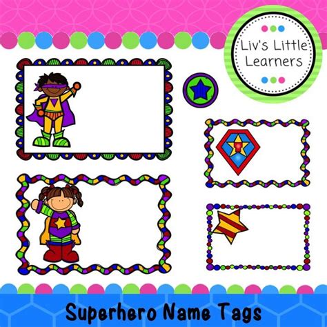 superhero  tags children school classroom labels