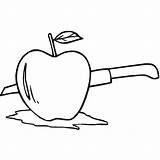 Faca Apples Coloring4free Colorir Couper 2030 Cortando Illustrer Devoured Primaire Enseignants sketch template