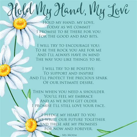 hold my hand my love ~ wedding vows ms moem poems life etc