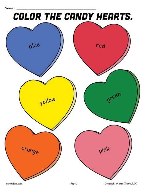 printable candy hearts valentines day coloring page  images