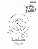 South Park Coloring Kenny Fun sketch template