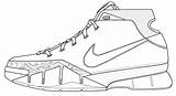 Nike Shoe Shoes Drawing Jordan Outline Template Kobe Coloring Pages Air Sneakers Blank Drawings Michael Sketches Converse Jordania Basketball Printable sketch template