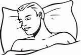 Sleeping Man Illustration sketch template