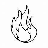 Feuer Fiamma Segno Icona Fuoco Stoppen Flammen Schwarze Ikonen Abbildung Illustrazione sketch template
