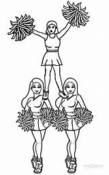Cheerleader Coloring Cheerleading Pages Cheerleaders Printable Bratz Kids Stunt Cool2bkids Print Color Stunts Getdrawings Popular Results sketch template