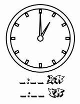 Clock Coloring Tell Pages Time Hour Book Chart sketch template
