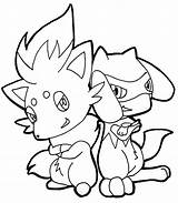 Riolu Zorua Methuselah Zoroark Alchemist Lucario Pokémon Lineart sketch template
