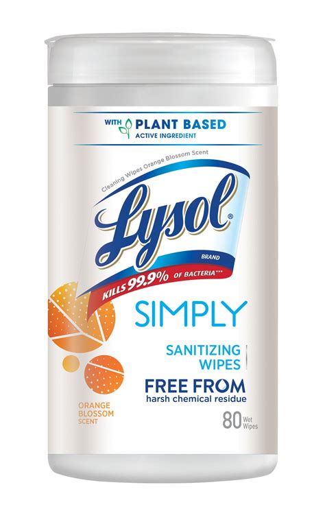 lysol simply daily cleaning disinfecting wipes ct  harsh