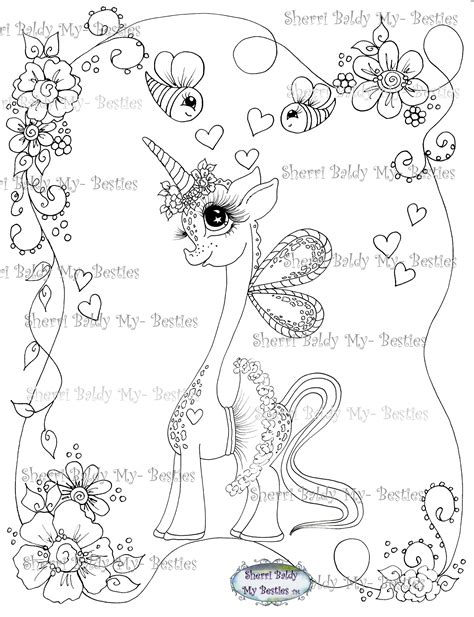 instant   besties  besties coloring pages enchanted magical unicorn tm baby