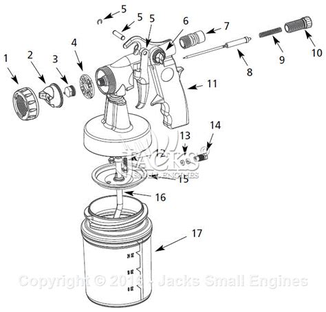 campbell hausfeld hv parts diagram  spray gun parts