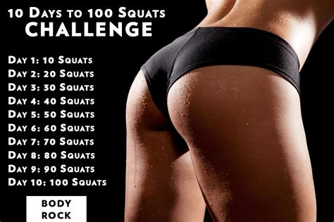 10 days to 100 squats challenge hiit blog body rock workout squat