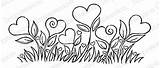 Obsession Impression Tara Mounted Cling Caldwell Stamp Rubber Heart Garden sketch template