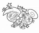 Coloring Fairly Odd Parents sketch template