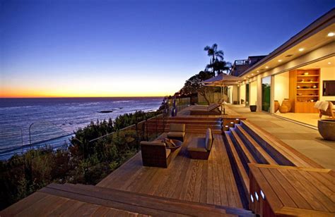 waterfront vacation home plans oceanfront luxury home  sale  malibu