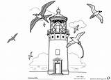 Lighthouse Realistic Lighthouses sketch template