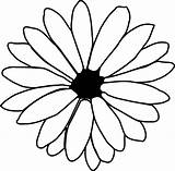 Outline Daisy Flower Clip Drawing Clipart Line Template Gerber Gerbera Traceable Cliparts Coloring Pages Roses Flowers Easy Outlines Daisies Library sketch template