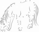 Cavallo Relier Cheval Puntini Unisci Connectthedots101 Printmania Animali sketch template
