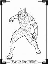 Coloring Avengers Pages Avenger Printable Panther Print Size sketch template