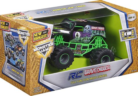 bright  monster jam grave digger rc truck    scale