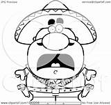 Scared Bandit Outlined Coloring Clipart Cartoon Vector Regarding Notes sketch template