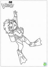 Coloring Dinokids Go Diego Pages Close sketch template