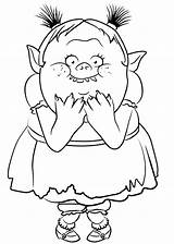 Trolls Coloring Pages Movie Printable Bridget sketch template