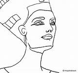 Nefertiti Bust Coloring Colorear Coloringcrew Egypt sketch template