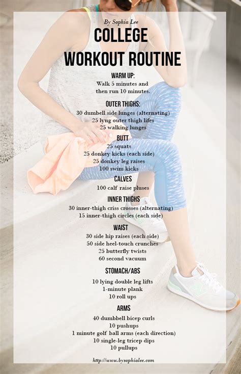 College Workout Routine College Workout Plan College Workout Routine