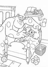 Boo Coloring Pages Sulley Color Bedtime Inc Monsters Disney Print Printable Hellokids sketch template