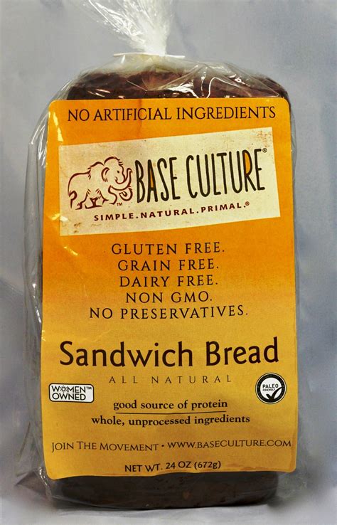 base culture sandwich bread paleo gluten free non gmo walmart