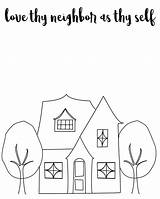Coloring Pages Neighbor Thy Good Self sketch template