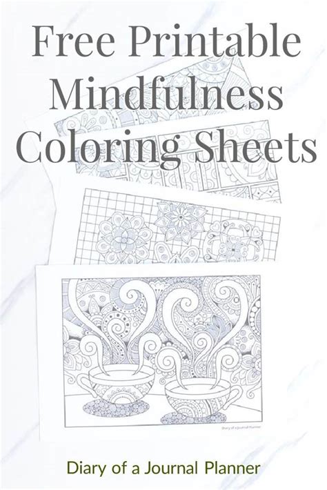 printable mindfulness colouring sheets