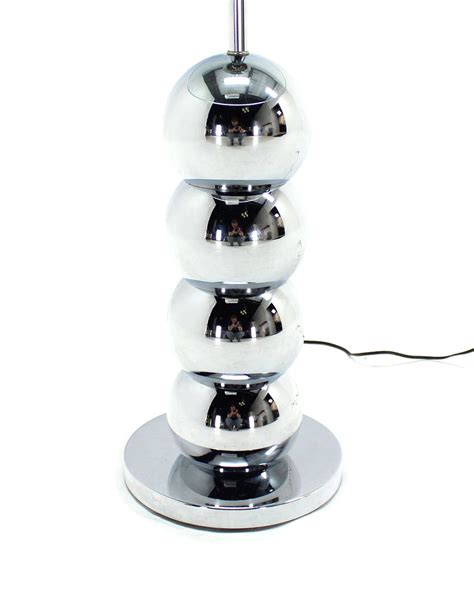 Chrome Globes Glass Floor Lamp For Sale At 1stdibs