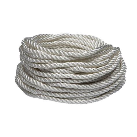 everbilt     ft twisted nylon  polyester rope  white